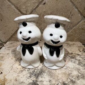 Charming White and Black Ceramic Figurines